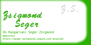 zsigmond seger business card